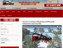 Tablet Screenshot of paradiseexteriors.com